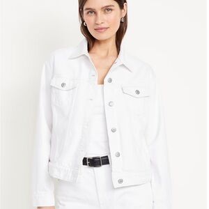 Old Navy Women's White Jean Jacket